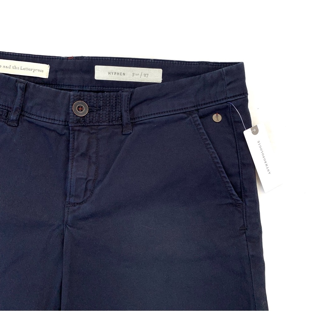 Anthropologie NEW Pilcro and the Letterpress Navy Blue Chino Shorts size 27 - Picture 4 of 15